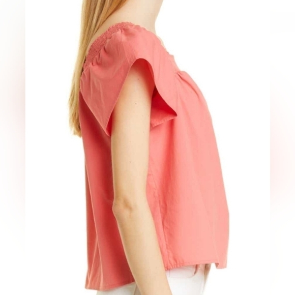 Rails Sonora Coral Square Neck Blouse - Picture 4 of 14